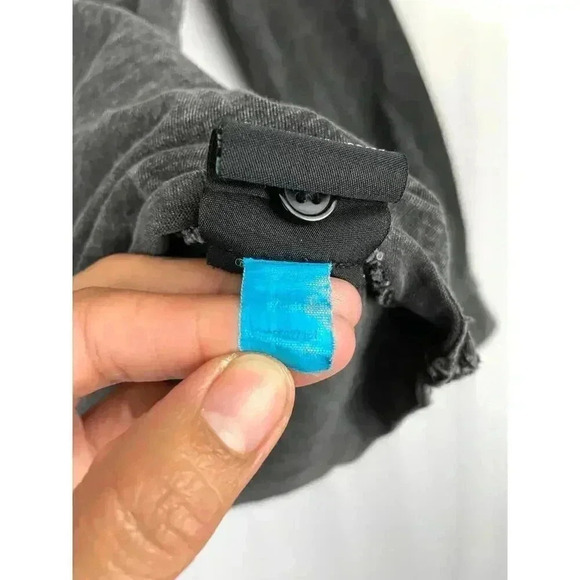 Charcoal Open Back Acid Wash Top Blouse Soft XL Soft Rock & Republic - Picture 6 of 10